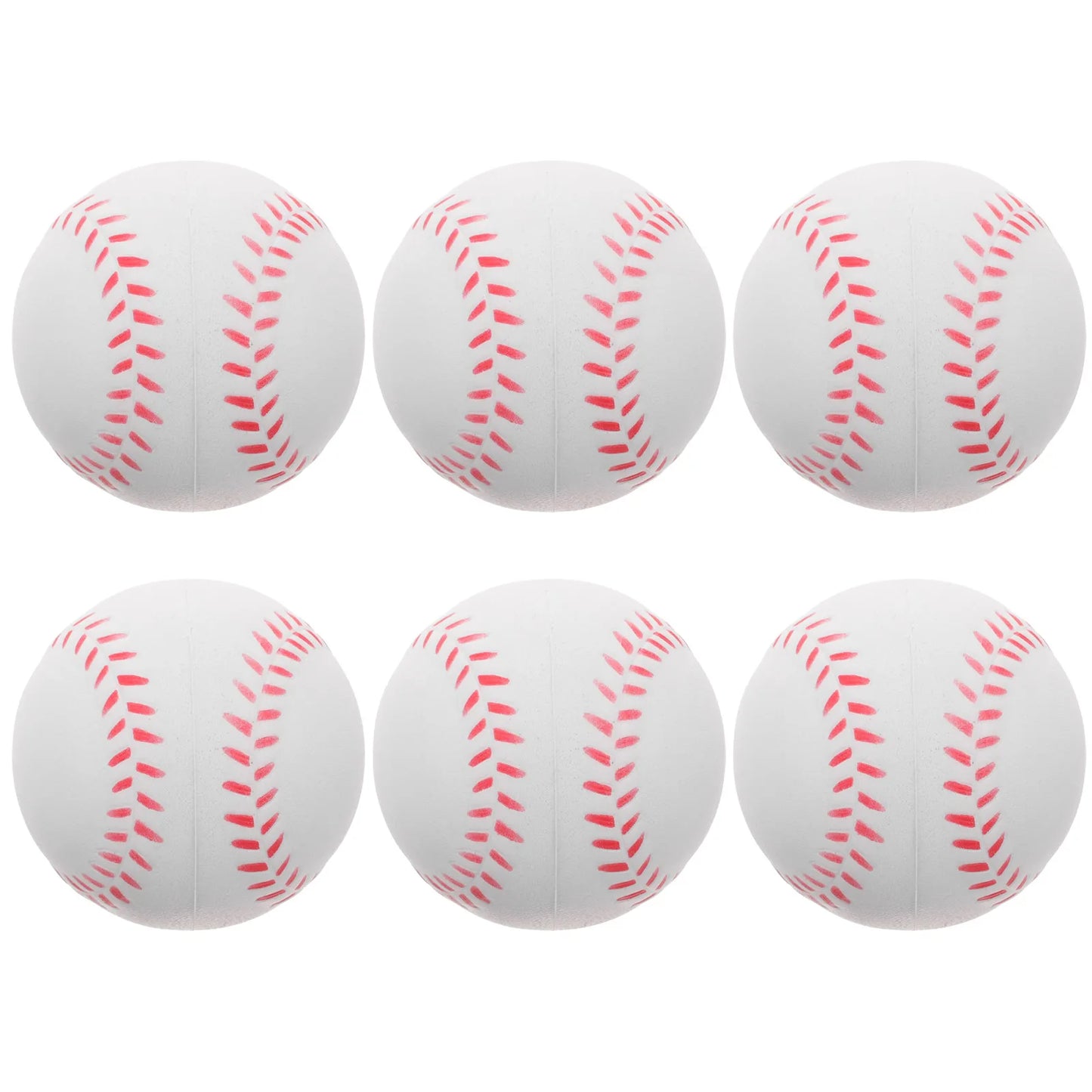 6 Pcs Training Baseball Youth Practice Equipment Baseballs Sponge Training Baseball Soft Softballs Foam Baseballs Outdoor