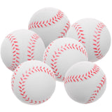 6pcs 8 Inch White Training Baseballs Soft PU Sponge Balls Practice Safe Children Beginner Sports Equipment
