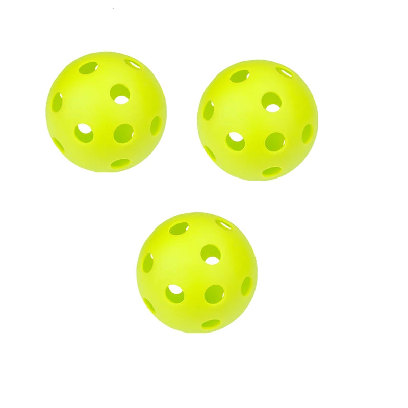 3/6/12pcs Durable Indoor Pickleball Balls 26 Holes 72mm Training Paddle Ball Plastic Pickleball for Entertainment and Practice