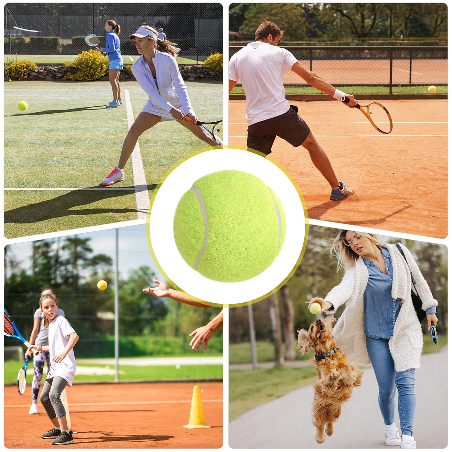3pcs Padel Balls Practice Tennis Ball Paddle Tennis Balls High Bounce Tennis Balls