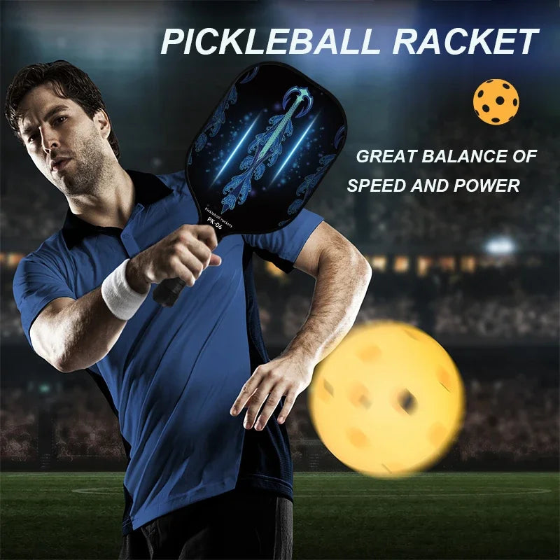 Pickleball Paddles Set USAPA Compliant Fiberglass Surface Enhanced Power with Pickleball Bag Best Gift for Beginners