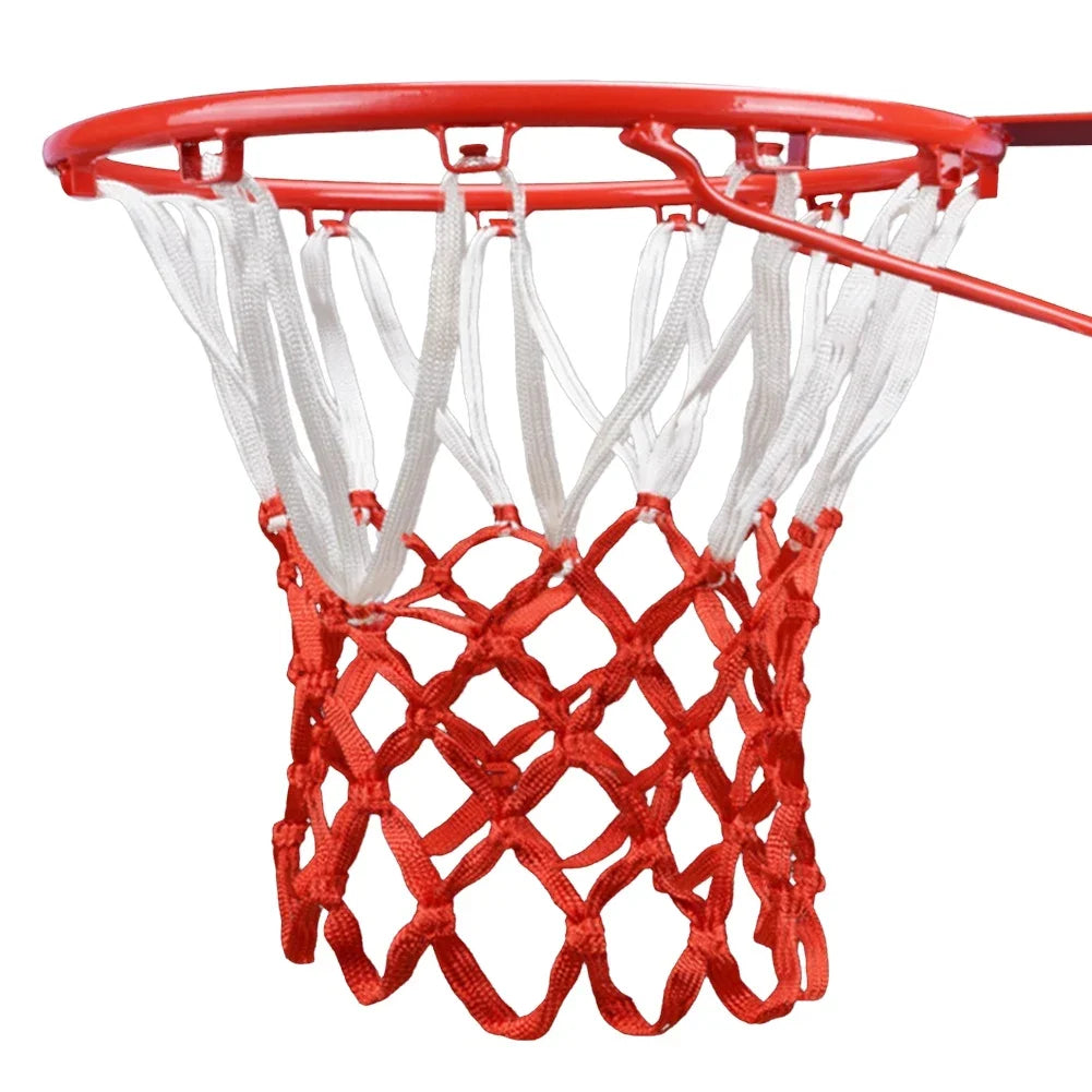Basketball Net All-Weather Basketball Net White Red Blue Tri-Color Basketball Hoop Net Basketball Hoop Basket Rim Net