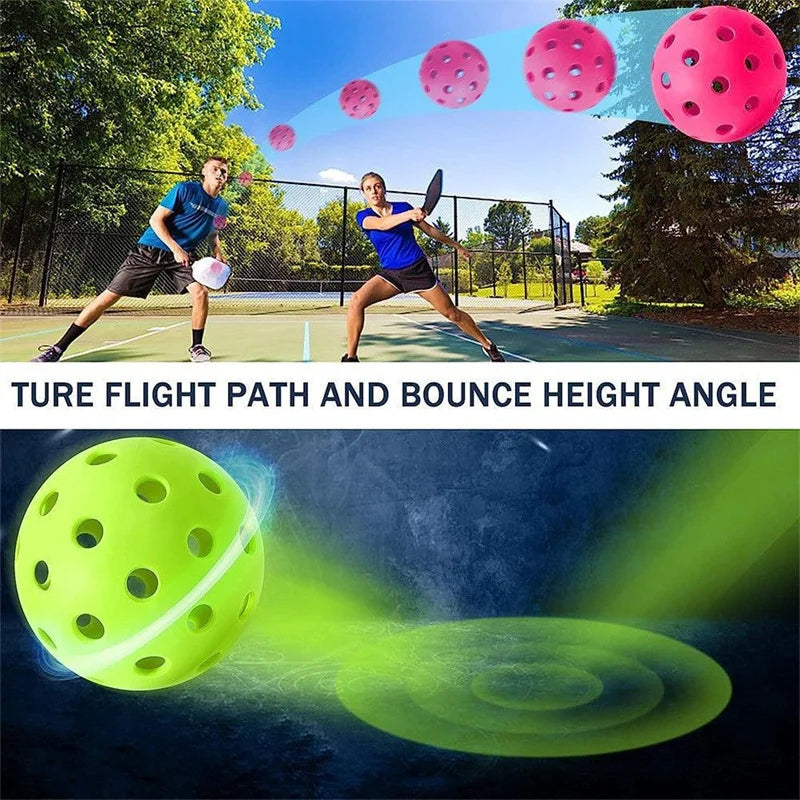 3/6/12pcs Durable Indoor Pickleball Balls 26 Holes 72mm Training Paddle Ball Plastic Pickleball for Entertainment and Practice