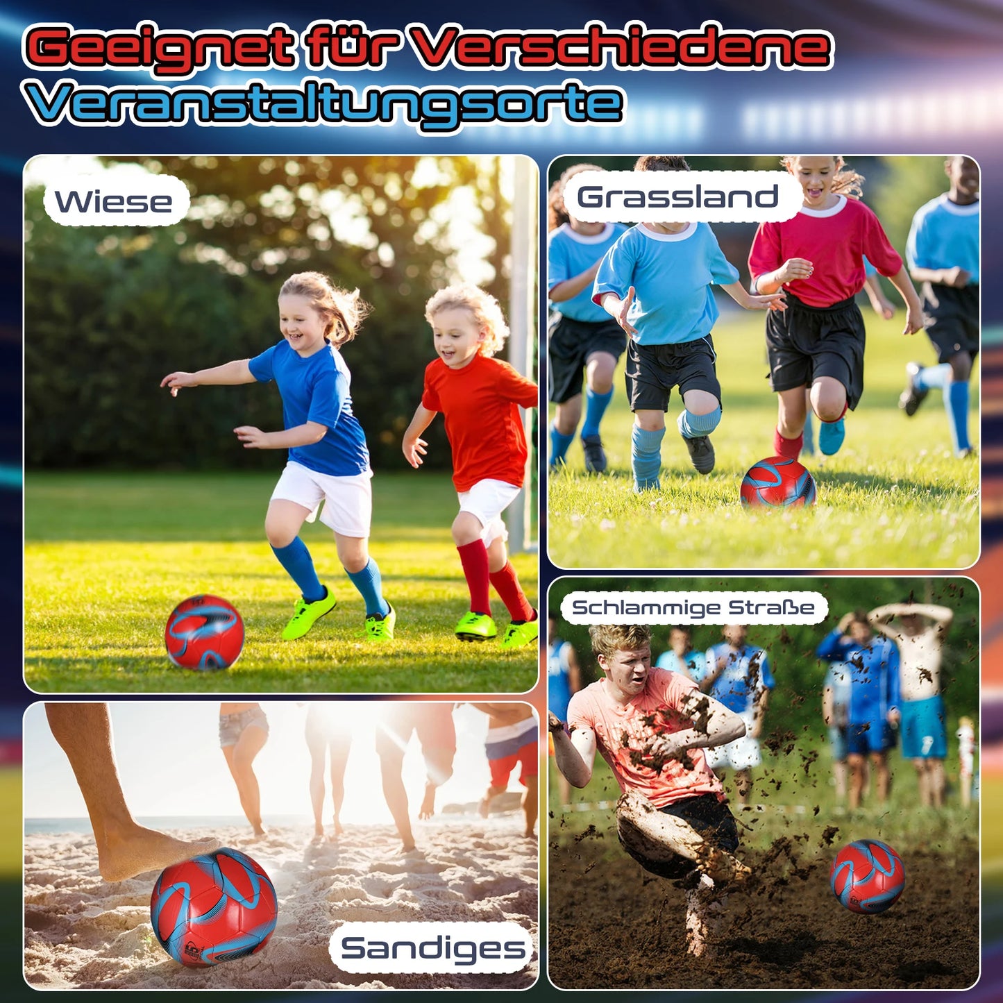 Soccer Ball Size 5 For Youth Children's Students Games and Training Players Enhanced Outdoor Outstanding Durability