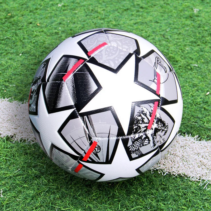 Soccer Balls Offical Standard Size 5 PU Machine-Stitched Football Goal Team Outdoor Professional For Adults Kids Match Training