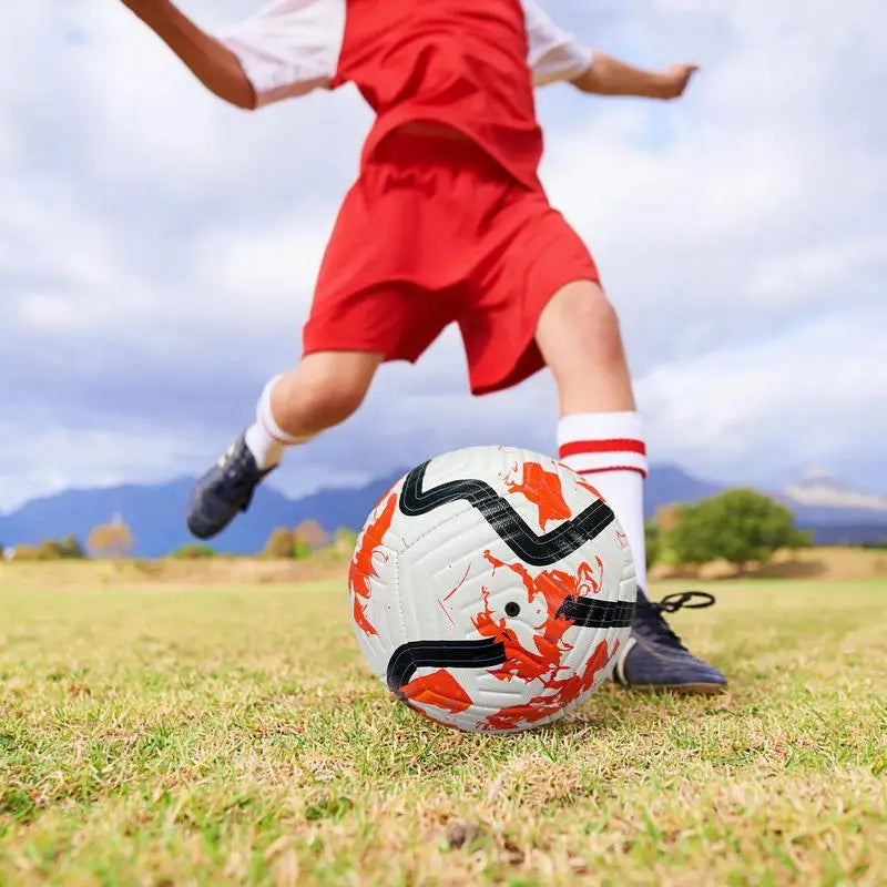 Sports Soccer Ball Size 5 Club Soccer Ball Soft Cover Sports Soccer Ball For Birthday Festival School Sports Game Teens Adult