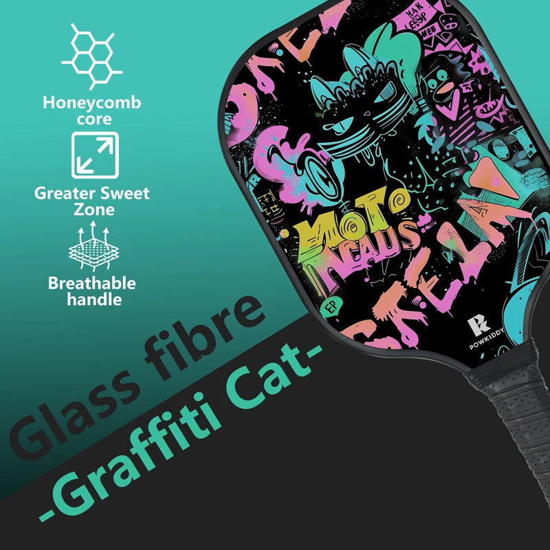Pickleball Paddles with 2 Rackets | 1 Pack And 5 Balls Sets | Glass Fiber PP Honeycomb Core | Ideal for Beginners in Pickleball