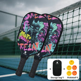 Pickleball Paddles with 2 Rackets | 1 Pack And 5 Balls Sets | Glass Fiber PP Honeycomb Core | Ideal for Beginners in Pickleball