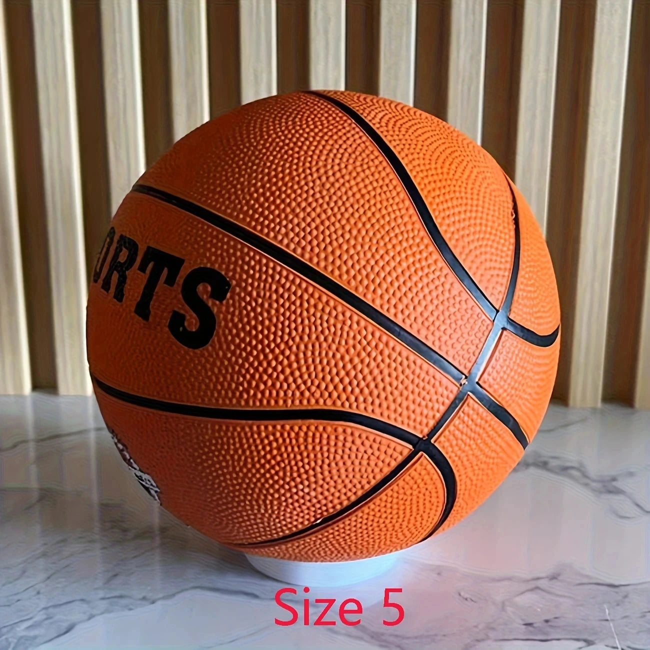 A teenager adult number 3/5/7 rotating basketball - brown high quality rubber material, very elastic - with sports logo and badg