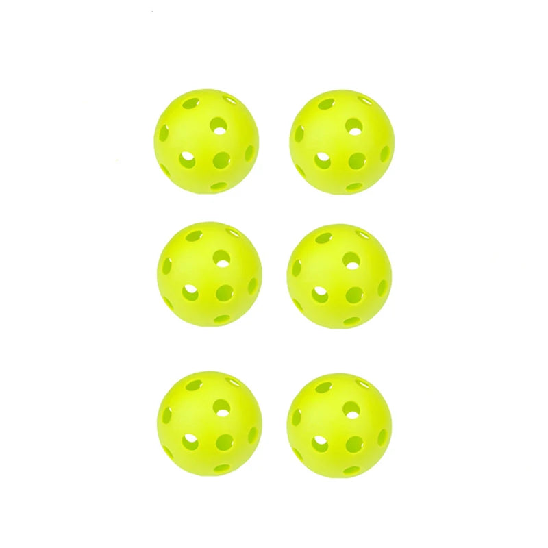 3/6/12pcs Durable Indoor Pickleball Balls 26 Holes 72mm Training Paddle Ball Plastic Pickleball for Entertainment and Practice