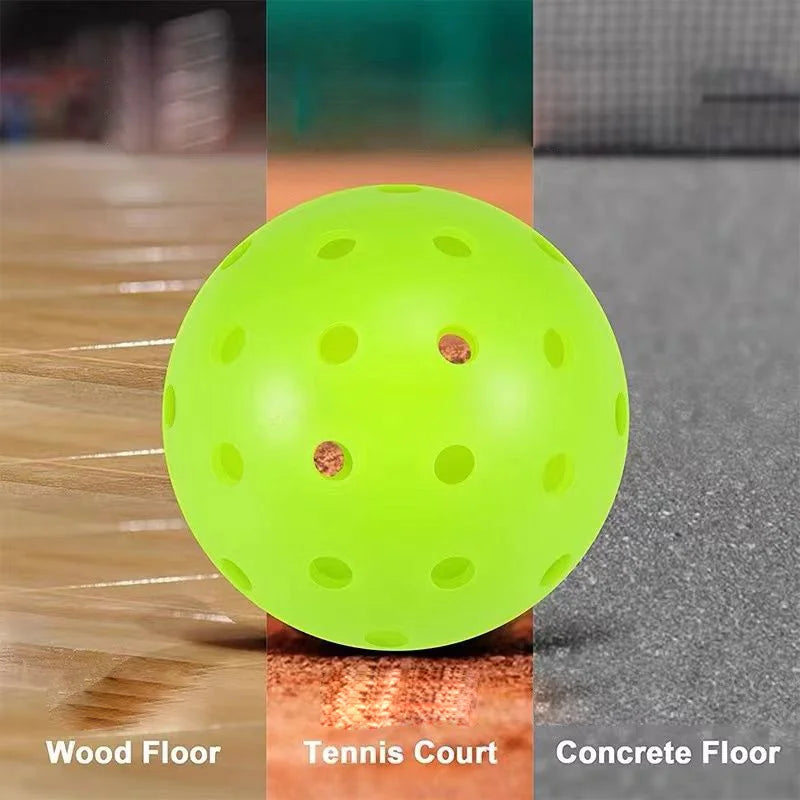 3/6/12pcs Durable Indoor Pickleball Balls 26 Holes 72mm Training Paddle Ball Plastic Pickleball for Entertainment and Practice