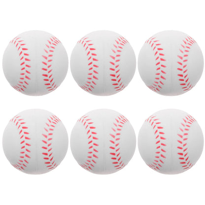 6 Pcs Training Baseball Youth Practice Equipment Baseballs Sponge Training Baseball Soft Softballs Foam Baseballs Outdoor