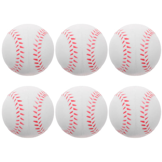 6 Pcs Training Baseball Youth Practice Equipment Baseballs Sponge Training Baseball Soft Softballs Foam Baseballs Outdoor