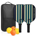 Pickleball Paddles Set of 2 USAPA Approved Fiberglass Pickle Ball Paddles with 4 Pickle Balls Durable Racket for Beginners