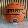 A teenager adult number 3/5/7 rotating basketball - brown high quality rubber material, very elastic - with sports logo and badg