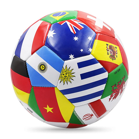 Professional Football Soccer Ball Size 5 Red Green Goal Team Match Training Balls for Outdoor & Indoor Match or Game