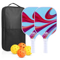 Pickleball Paddles Set of 2 USAPA Approved Fiberglass Pickle Ball Paddles with 4 Pickle Balls Durable Racket for Beginners