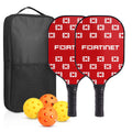 Pickleball Paddles Set of 2 USAPA Approved Fiberglass Pickle Ball Paddles with 4 Pickle Balls Durable Racket for Beginners