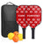 Pickleball Paddles Set of 2 USAPA Approved Fiberglass Pickle Ball Paddles with 4 Pickle Balls Durable Racket for Beginners