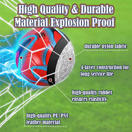 Soccer Ball Size 5 For Youth Children's Students Games and Training Players Enhanced Outdoor Outstanding Durability