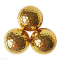 AP28 4.26cm 1.68In Plated Gold Golf Balls for Golfer Indoor Outdoor Swing Putter Training Practice Balls For