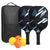 Pickleball Paddles Set of 2 USAPA Approved Fiberglass Pickle Ball Paddles with 4 Pickle Balls Durable Racket for Beginners