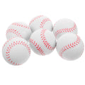 6pcs 8 Inch White Training Baseballs Soft PU Sponge Balls Practice Safe Children Beginner Sports Equipment