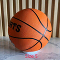A teenager adult number 3/5/7 rotating basketball - brown high quality rubber material, very elastic - with sports logo and badg