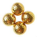 652F 4.26cm 1.68In Plated Gold Golf Balls for Golfer Indoor Outdoor Swing Putter Training Practice Balls For