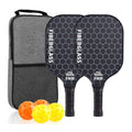 Pickleball Paddles Set of 2 USAPA Approved Fiberglass Pickle Ball Paddles with 4 Pickle Balls Durable Racket for Beginners