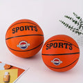 A teenager adult number 3/5/7 rotating basketball - brown high quality rubber material, very elastic - with sports logo and badg