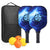 Pickleball Paddles Set of 2 USAPA Approved Fiberglass Pickle Ball Paddles with 4 Pickle Balls Durable Racket for Beginners