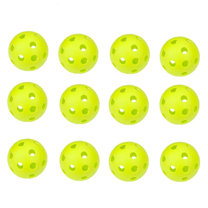 3/6/12pcs Durable Indoor Pickleball Balls 26 Holes 72mm Training Paddle Ball Plastic Pickleball for Entertainment and Practice