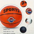 A teenager adult number 3/5/7 rotating basketball - brown high quality rubber material, very elastic - with sports logo and badg
